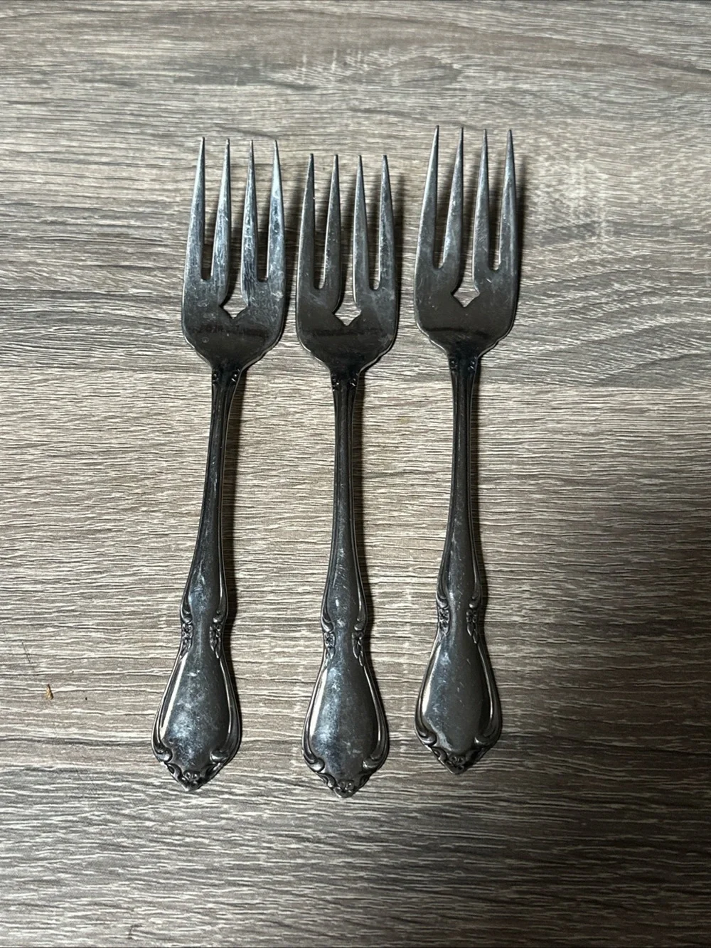 Oneida CHATEAU Salad Forks Lot of 3 Oneidacraft Deluxe Stainless